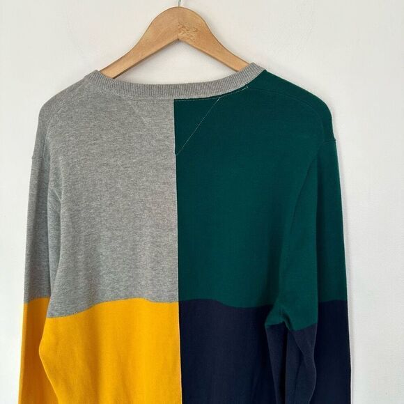 Tommy Hilfiger Men’s Modern Varsity Collegiate Color-block Crewneck Sweater - Picture 7 of 11